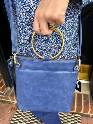 Joy Susan Blue Amelia Ring store Handbag