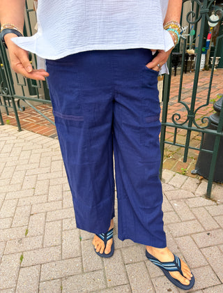Escape by Habitat Navy Relaxed Flood Pant