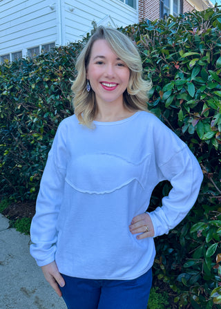 Cotton Lani White Fish Cotton Sweater