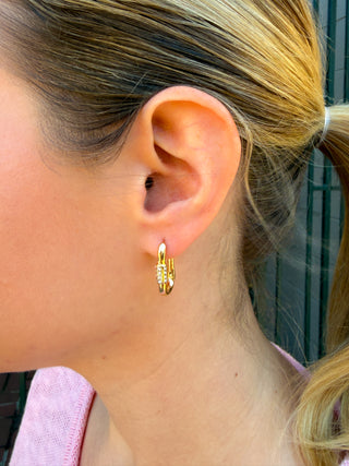Crystal and Gold Earrings