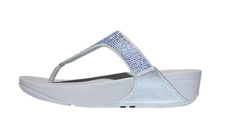 
FITFLOPS LULU CRYSTAL EMBELLISHED TOE-POST SANDALS QUIET BLUE
