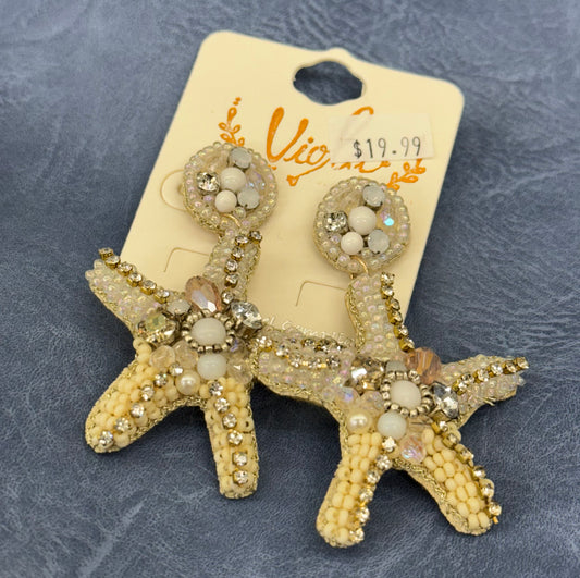 Neutral Starfish Earrings
