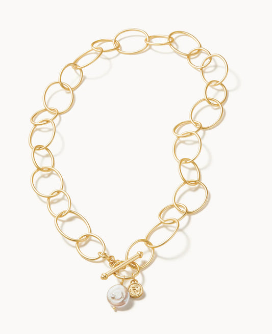 Spartina Gold Oval Chain Toggle Necklace