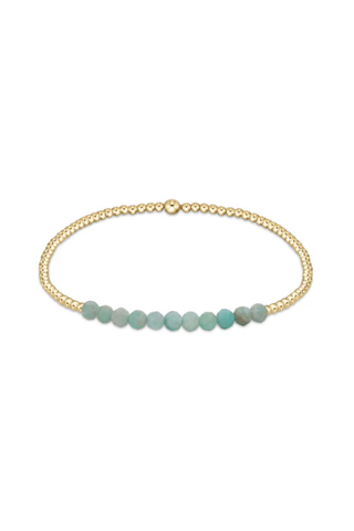 Enewton Gold Bliss 2mm Bead Bracelet - Amazonite