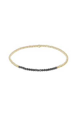 ENewton Gold Bliss 2mm Gold and Faceted Hematite Bead Bracelet