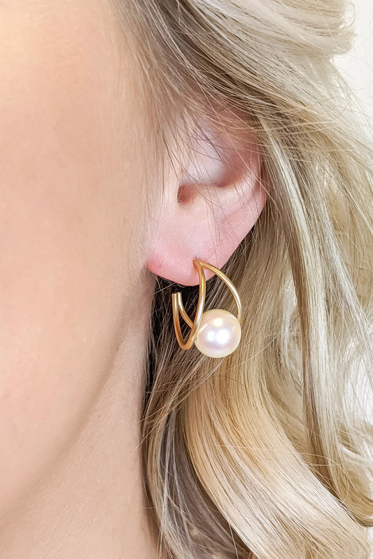 Gold Pearl Annalise Earrings