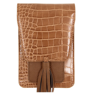 Harper Crossbody Bag Camel Croc