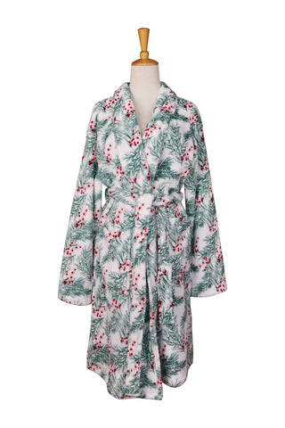 Holly Harmony Velvety Fleece Robe