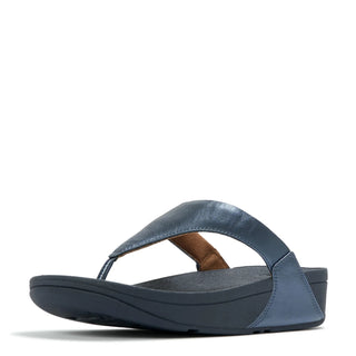 Fitflops Lulu Metallic Cosmo Blue Toe-post Sandals