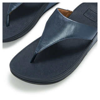 Fitflops Lulu Metallic Cosmo Blue Toe-post Sandals