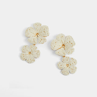 Cream Flower Earrings