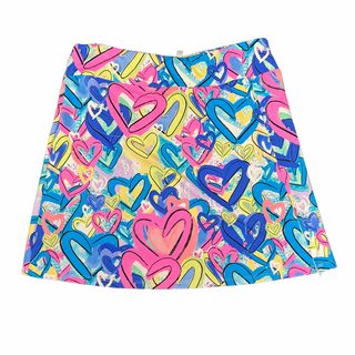 Lulu B Hearts Zip Skort