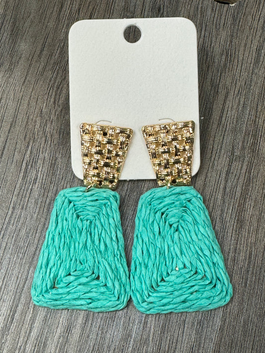 Aqua Threaded Earrings