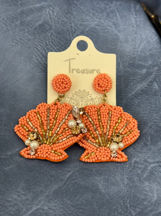 Coral Shell Earrings