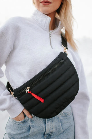 Jolie Puffer Belt Bag Black