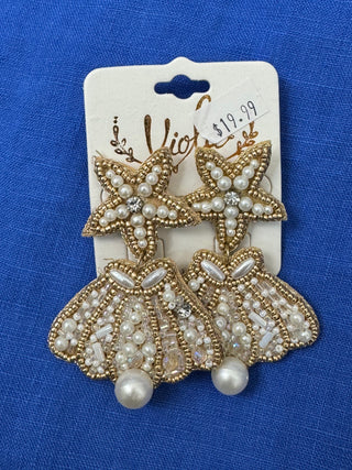 Seashell Starfish Earrings