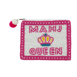 Mahj Queen Beaded Coin Pouch