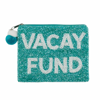 Vacay Fund Beaded Coin Pouch