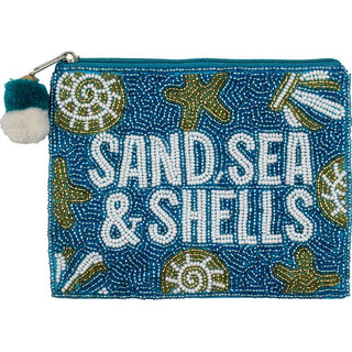 Sand And Sea Beaded Coin Pouch