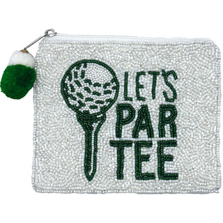 Let’s Par Tee Beaded Coin Pouch
