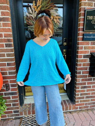 Lulu B Turquoise Lightweight Sweater