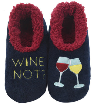 Wine Not Snoozies Slippers