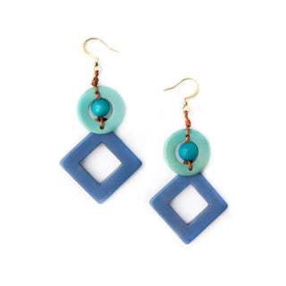 Tagua Lucero Celeste and Biscayne Bay Earrings