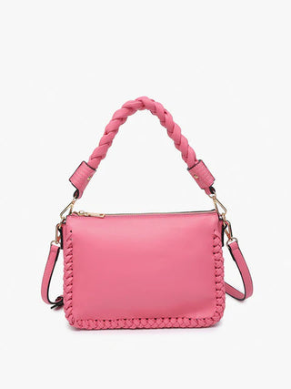 Judith Vegan Whipstitch Shoulder Bag - Bubblegum