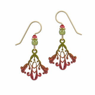 Adajio Coral and Olive Earrings