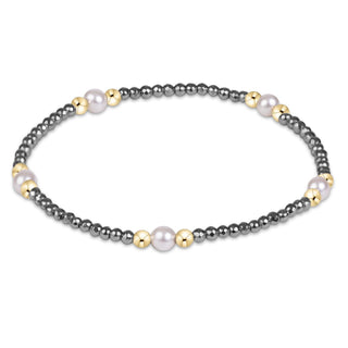 enewton purpose pearl 4mm silver faceted hematite bracelet