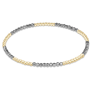 enewton blissful silver faceted hematite 2mm bracelet