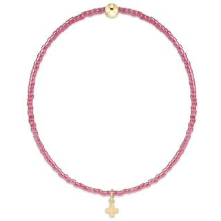 enewton hope classic pink champagne bracelet - signature cross small gold charm