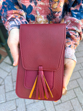 Harper Crossbody Bag Red Shimmer