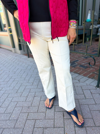 Olivia by Habitat Pull-On Center Seam Kick Flare Pant Ivory