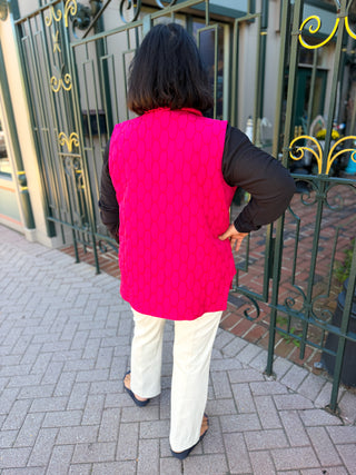 Olivia by Habitat Fucshia Quilted Vest