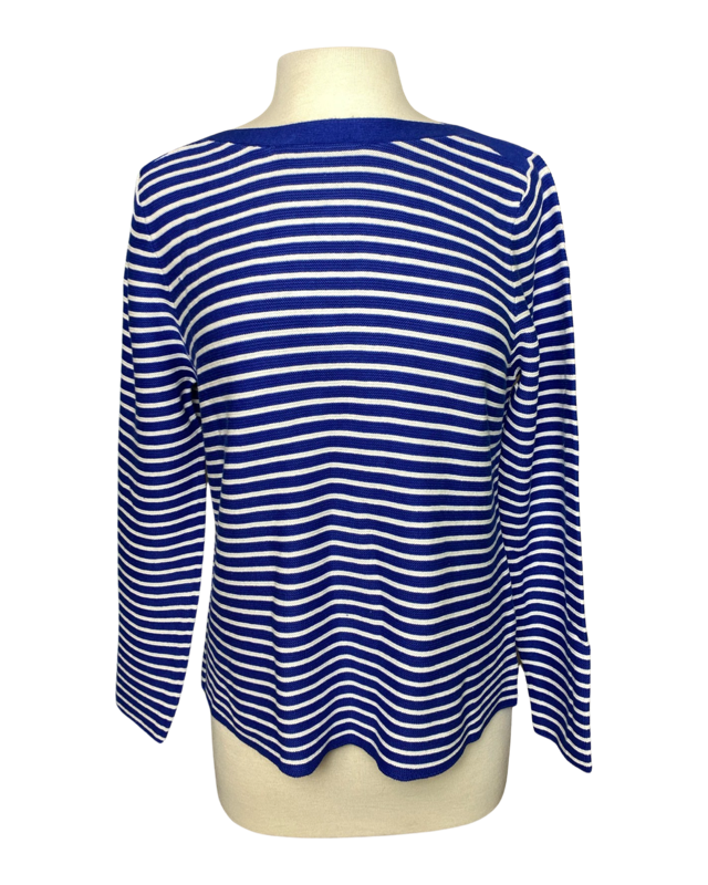 Lulu B Blue and White Stripe Sweater