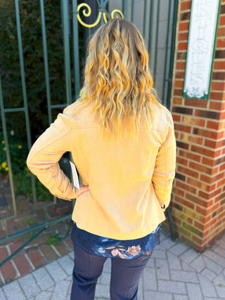 Tango Mango Camel Faux Suede Shirt Jacket