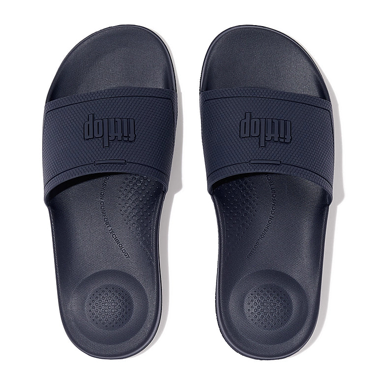 FITFLOPS IQUSHION SLIDES MIDNIGHT NAVY – Blooming Boutique