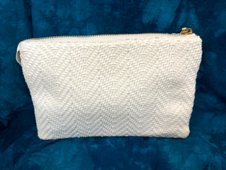 Izzy Woven Diagonal Crossbody White