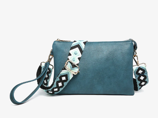 Jen & Co. Izzy Vegan Crossbody - Peacock