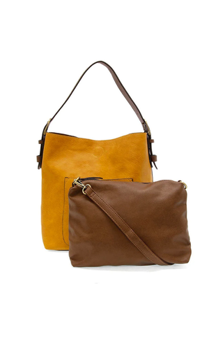 Joy Susan Classic Honey Hobo Handbag with Coffee Handle