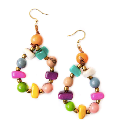 Tagua Julie Multicolor Earrings