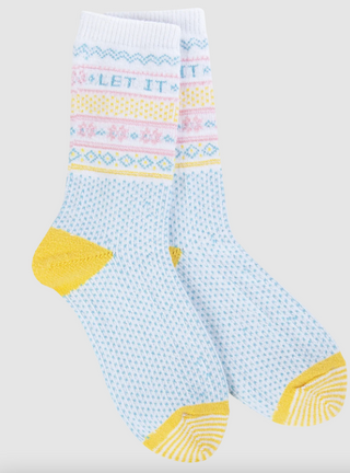 Let It Snow Holiday Mini Crew Socks