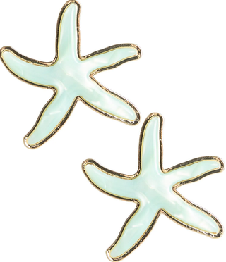 Lisi Lerch Light Blue Acrylic Starfish Earrings
