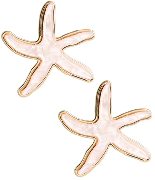 Lisi Lerch Light Pink Acrylic Starfish Earrings