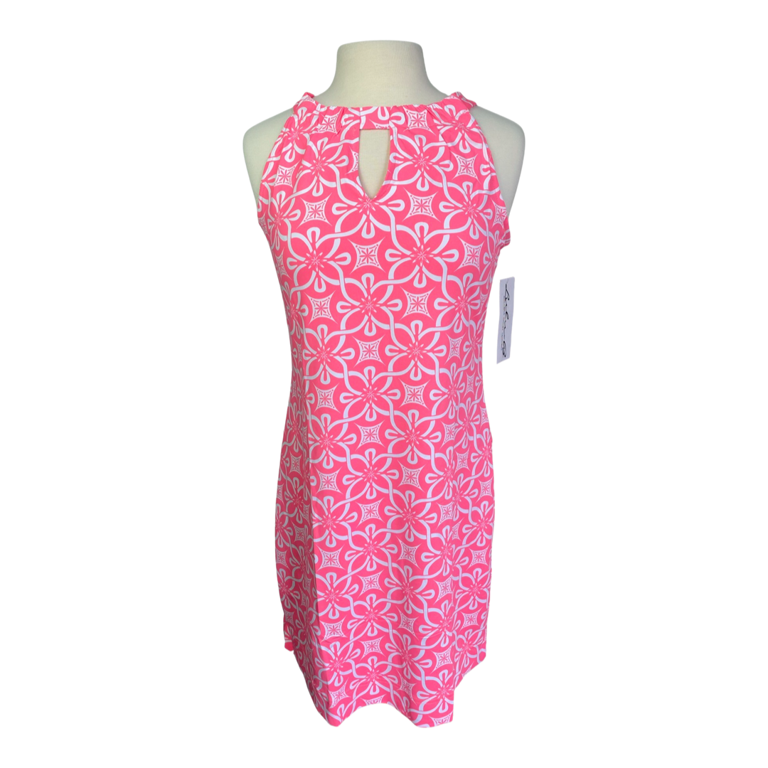 Lulu B Neon Pink Floral Keyhole Dress – Blooming Boutique