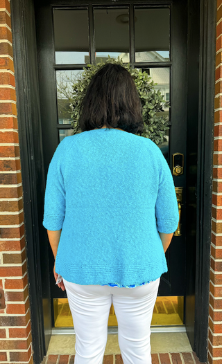 Lulu B Turquoise 3 Button Cardigan Sweater