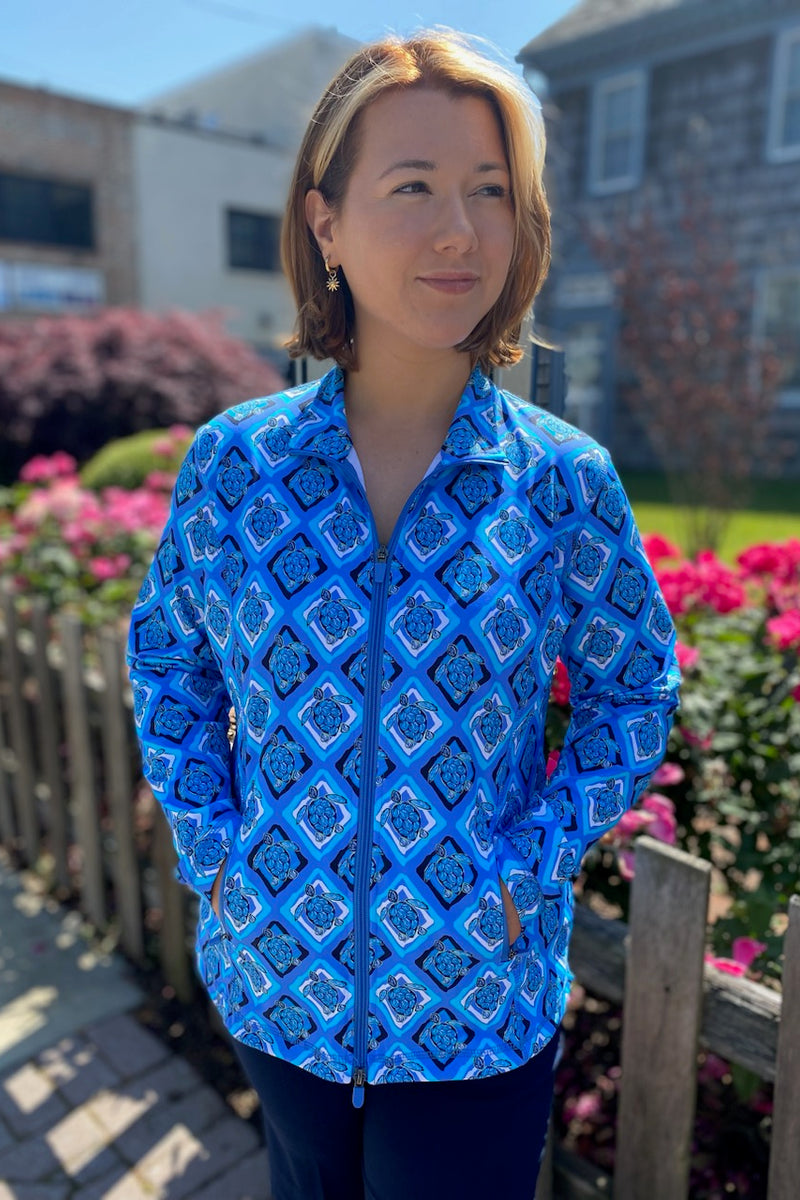 Lulu B Bright Turtle Full Zip Jacket – Blooming Boutique