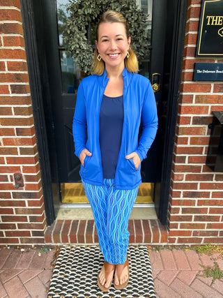 Lulu B Blue Full Zip Jacket