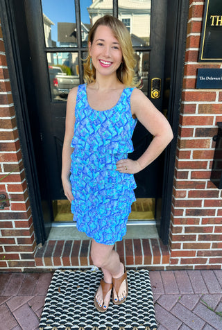 Lulu B Blue Snake Cha Cha Skort